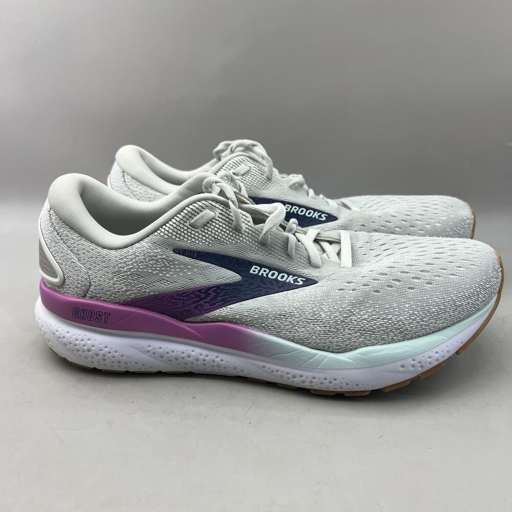 Brooks Ghost 16 Running Shoes Women Size 10 D Gray Mesh Comfort Cushion Sneakers